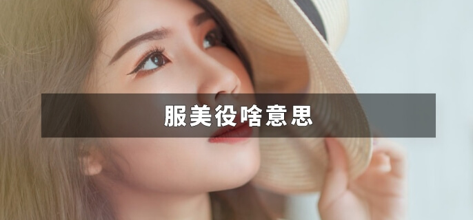 服美役啥意思