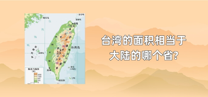 台湾的面积相当于大陆的哪个省?