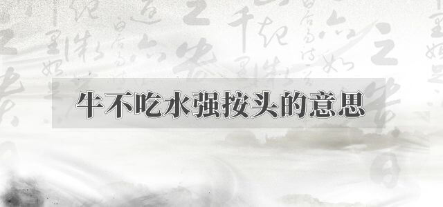 牛不吃水强按头的意思
